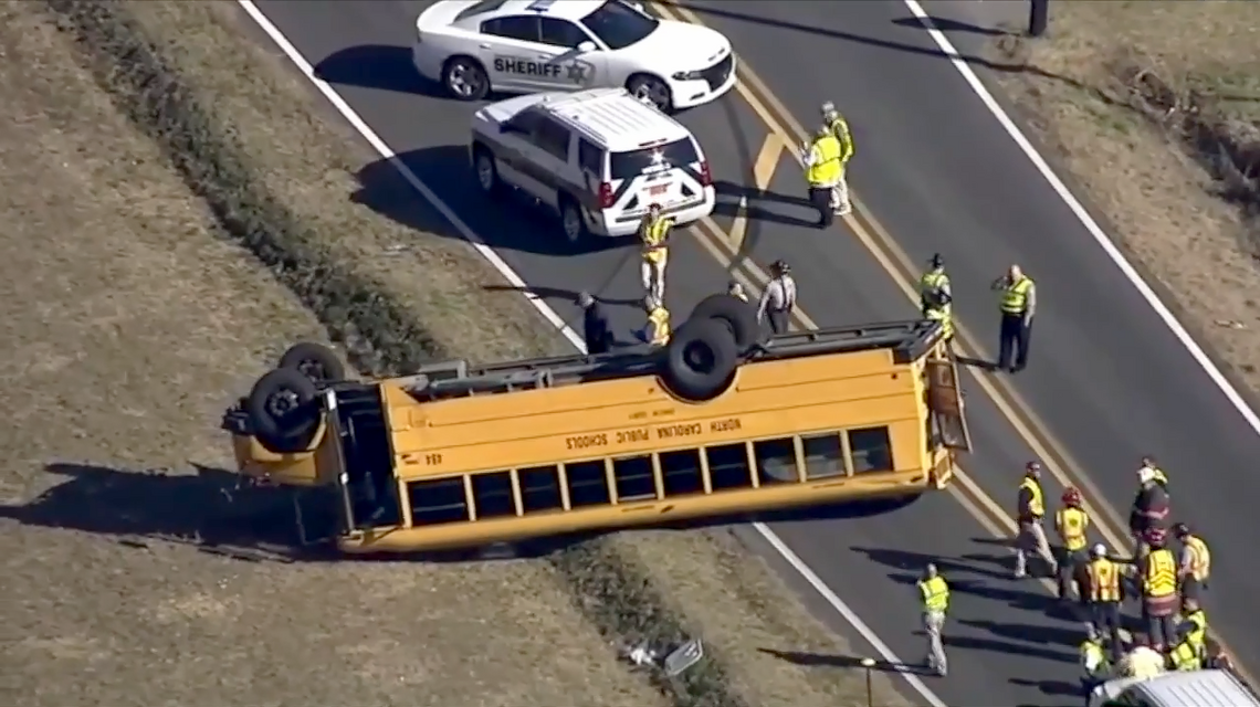 Johnston County NC school bus driver ticketed after crash | Raleigh ...
