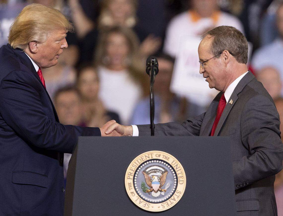 President Donald Trump endorsed Greg Murphy during his 2019 special election and called him to the stage during his July 17, 2019 rally in Greenville. Murphy won the race and now represents Eastern North Carolina in the U.S. House of Representatives.