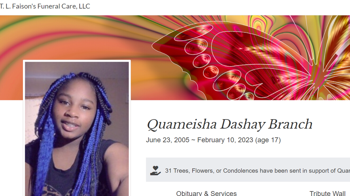Quameisha Branch was considered “missing and endangered” before she was found dead in North Carolina.