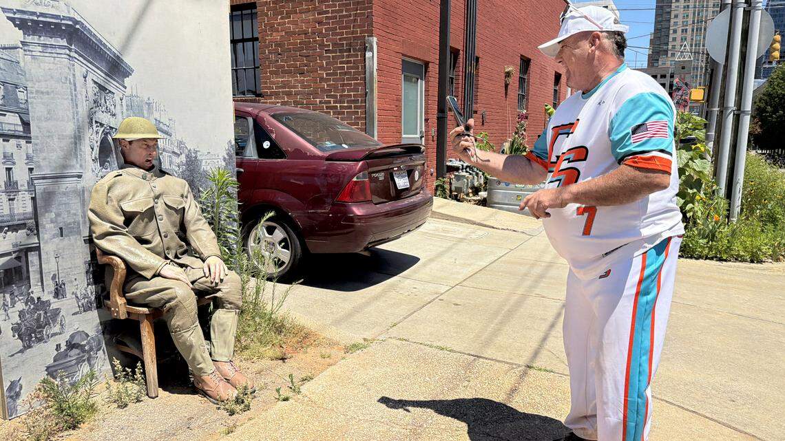 Mysterious World War I mannequin turns up downtown. Fun with how and why.