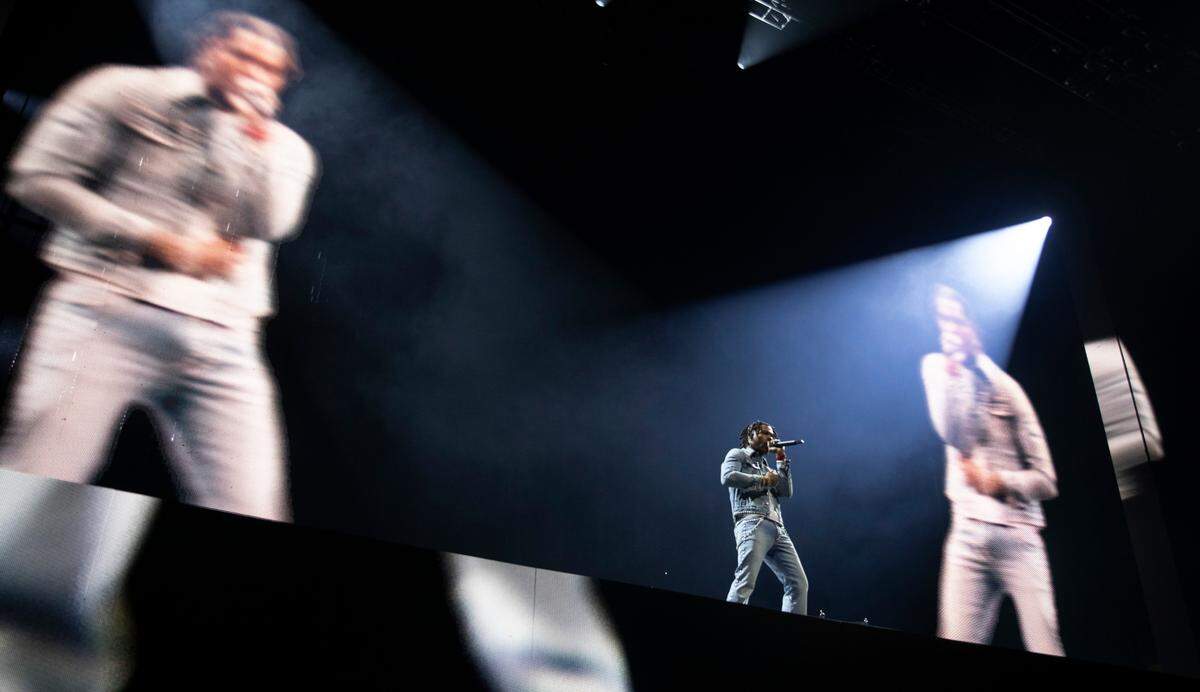 Lil Baby, GloRilla, GLOSS UP and Hunxho on their “It’s Only Us Tour” stop at Raleigh, N.C.’s PNC Arena, Monday night, Sept. 11, 2023.