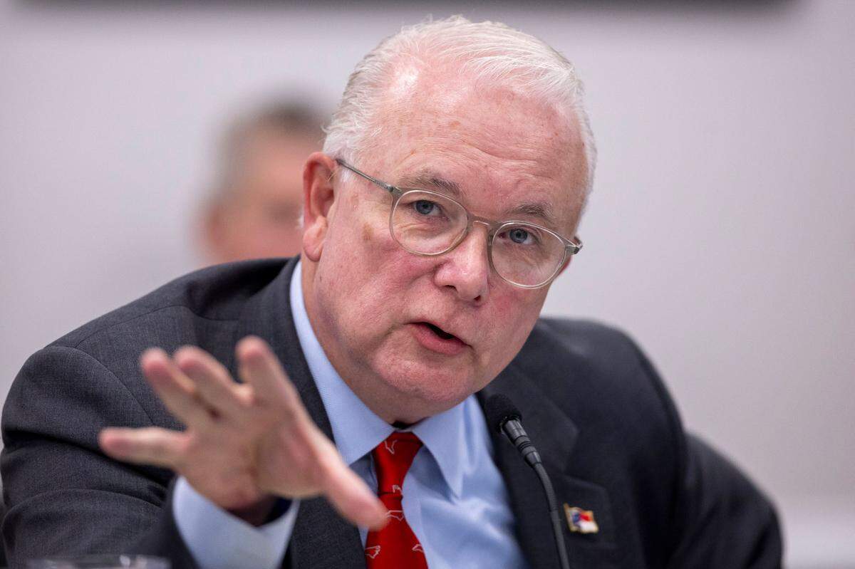 North Carolina Auditor Dave Boliek gives a report from his department during the Council of State meeting on Tuesday, February, 4, 2025 in Raleigh, N.C.