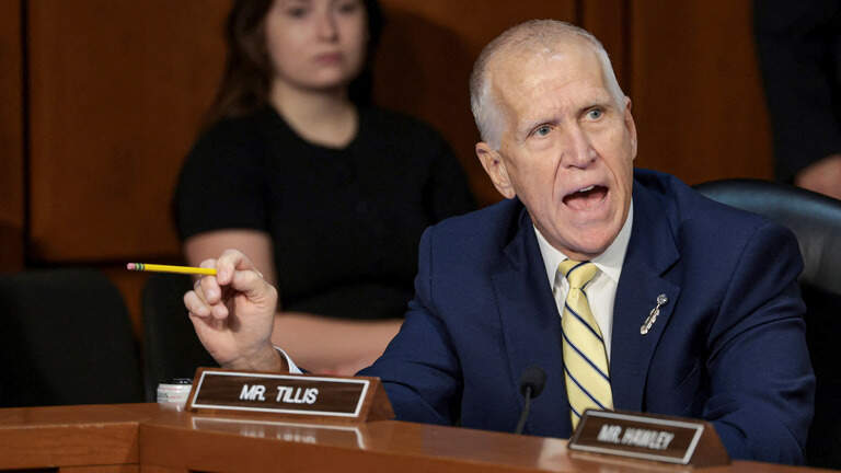 NC’s Sen. Thom Tillis casts his vote on Todd Blanche for attorney general