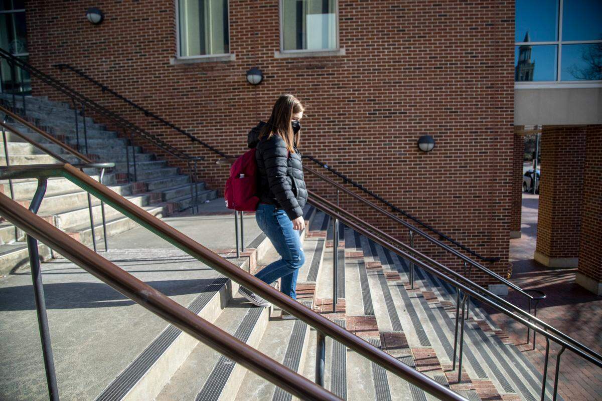 Kaylee Tackett, a senior computer science major at UNC-CH from Lincoln, says her academic adjustment to college was difficult. North Carolina’s rural students are at or below the national median for college readiness, and per pupil spending in rural NC is $1,000 below the national average, and even lower than the state average.