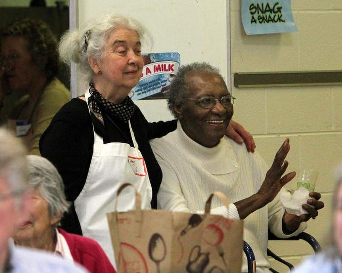 Nerys Levy and Mildred “Mama Dip” Council of Mama Dip’s Kitchen founded the Community Dinner 17 years ago to celebrate Orange County’s diversity. About 600 people attend the two-hour event each year in the McDougle Schools cafeteria. The theme: “Sit down with a stranger, leave with a friend.”