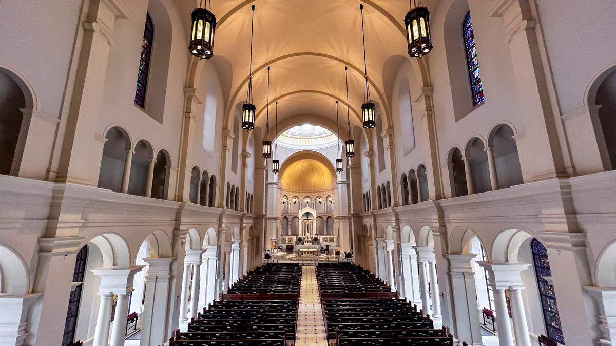 An interior view of the Holy Name of Jesus Cathedral in Raleigh on Friday, May 24, 2024.