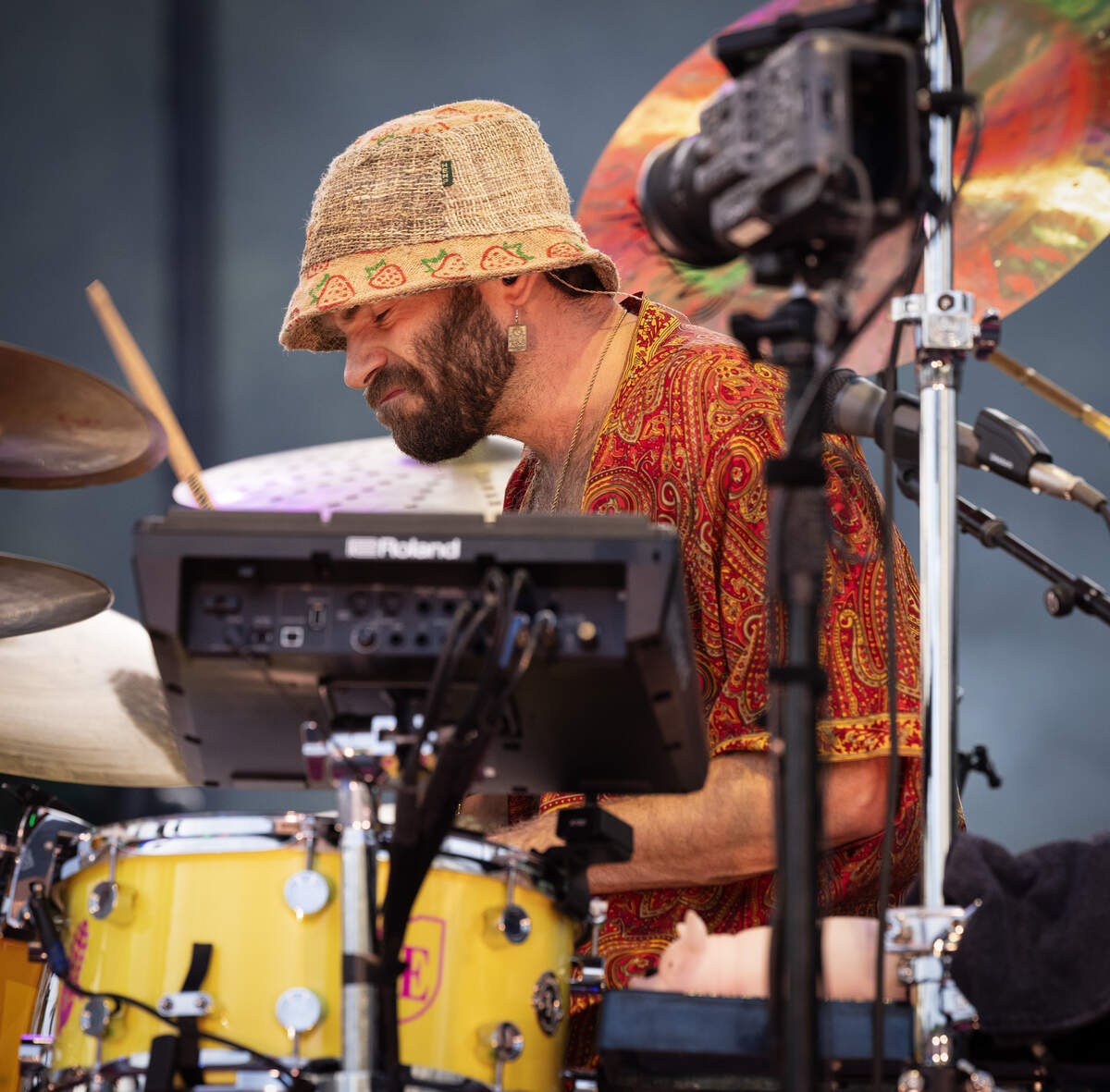 Cotter Ellis on drums with Goose in Raleigh.