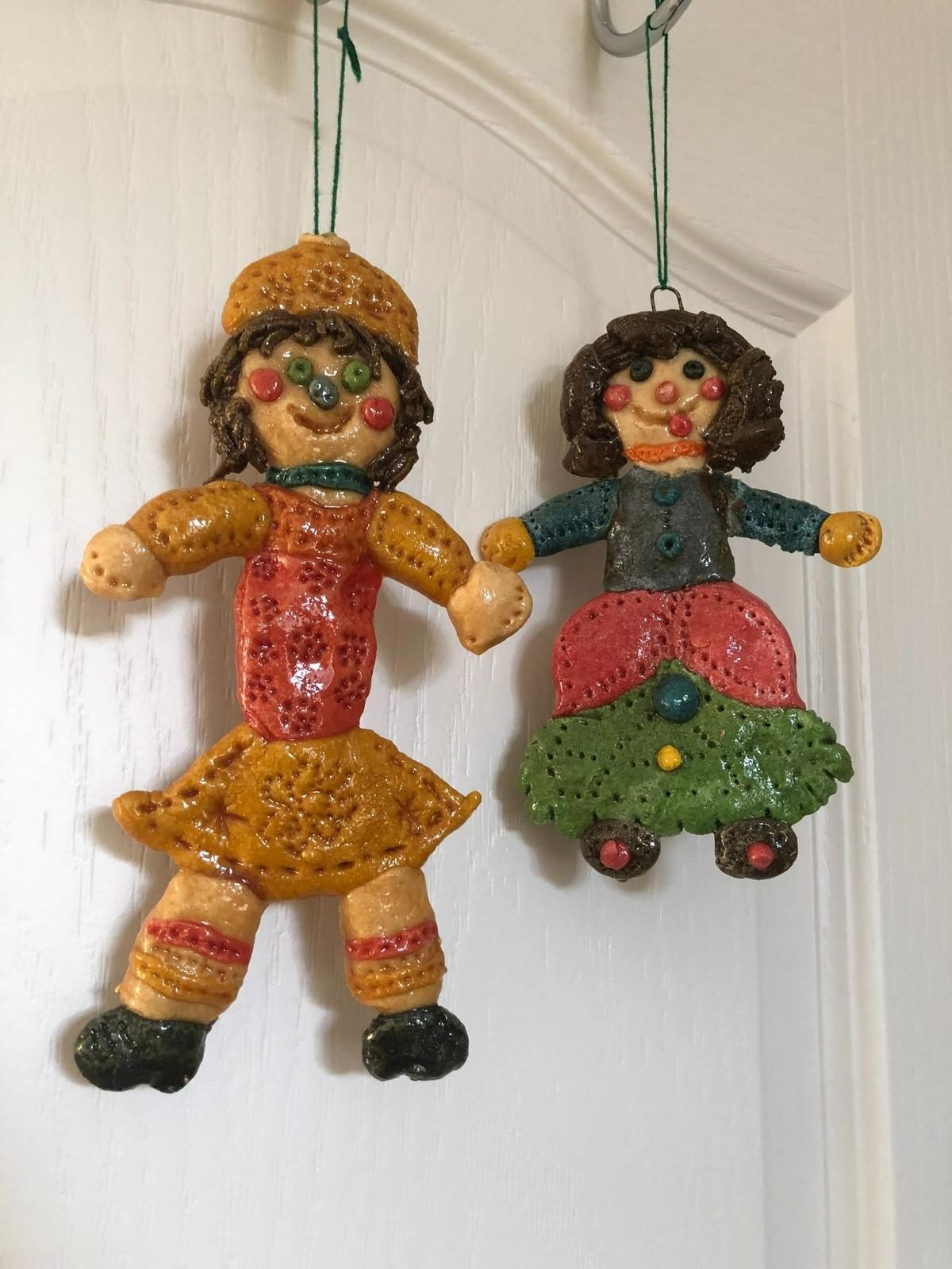 Jarka Thangaraj’s “Cinderella’s step-sisters” ornament, made by Thangaraj’s daughter.