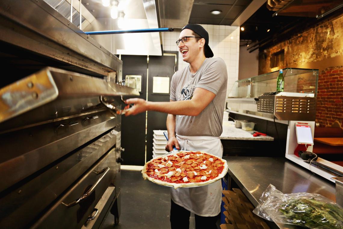 Oakwood Pizza Box is inspired by those New York style pizzerias of Anthony Guerra’s childhood.