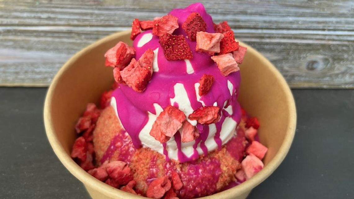 A frozen treat from dipped ice cream shop Simons Says Dip This. The Durham store is expanding to downtown Raleigh this year.