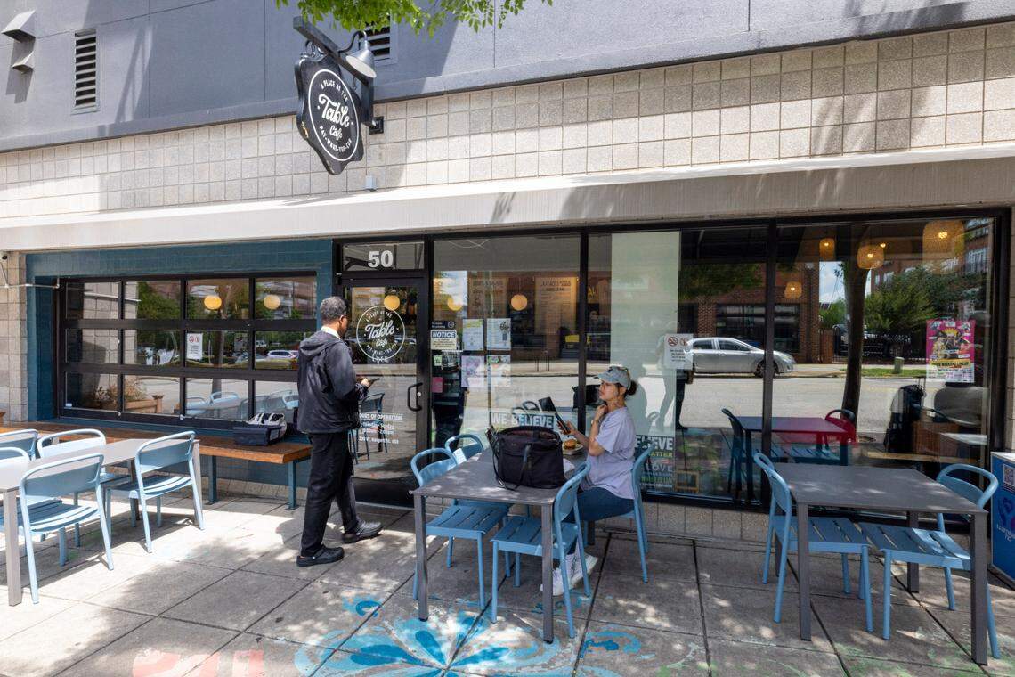 A Place at the Table Cafe, a pay-what-you-can restaurant at 300 W. Hargett Street in Raleigh on Wednesday, May 13, 2025. The non-profit serves breakfast, brunch and lunch.