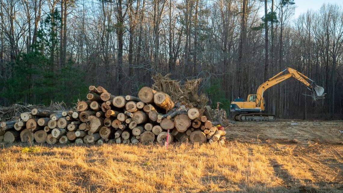 Construction started in 2019 on the Wetrock Farm subdivision in Bahama. The project failed and investors bought the land in 2021 as foreclosure loomed.