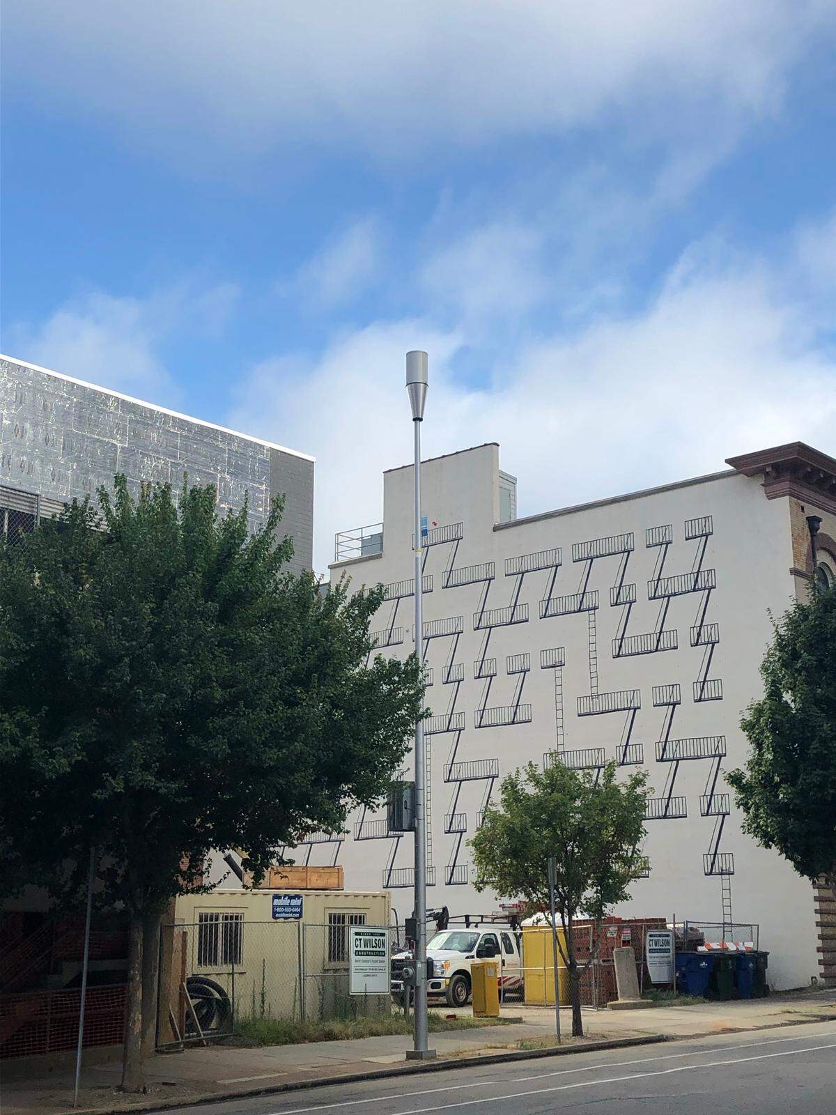 An example of a small cell tower in downtown Raleigh. Smaller installations like this will be necessary to make way for 5G connections.