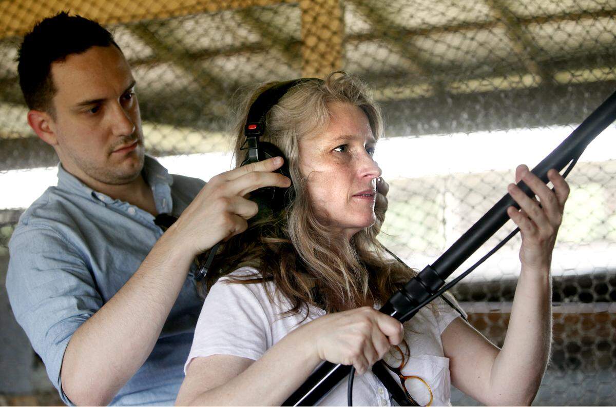 Durham filmmaker Cynthia Hill works on the PBS show “A Chef's Life” in Hookerton, N.C. in 2014. 