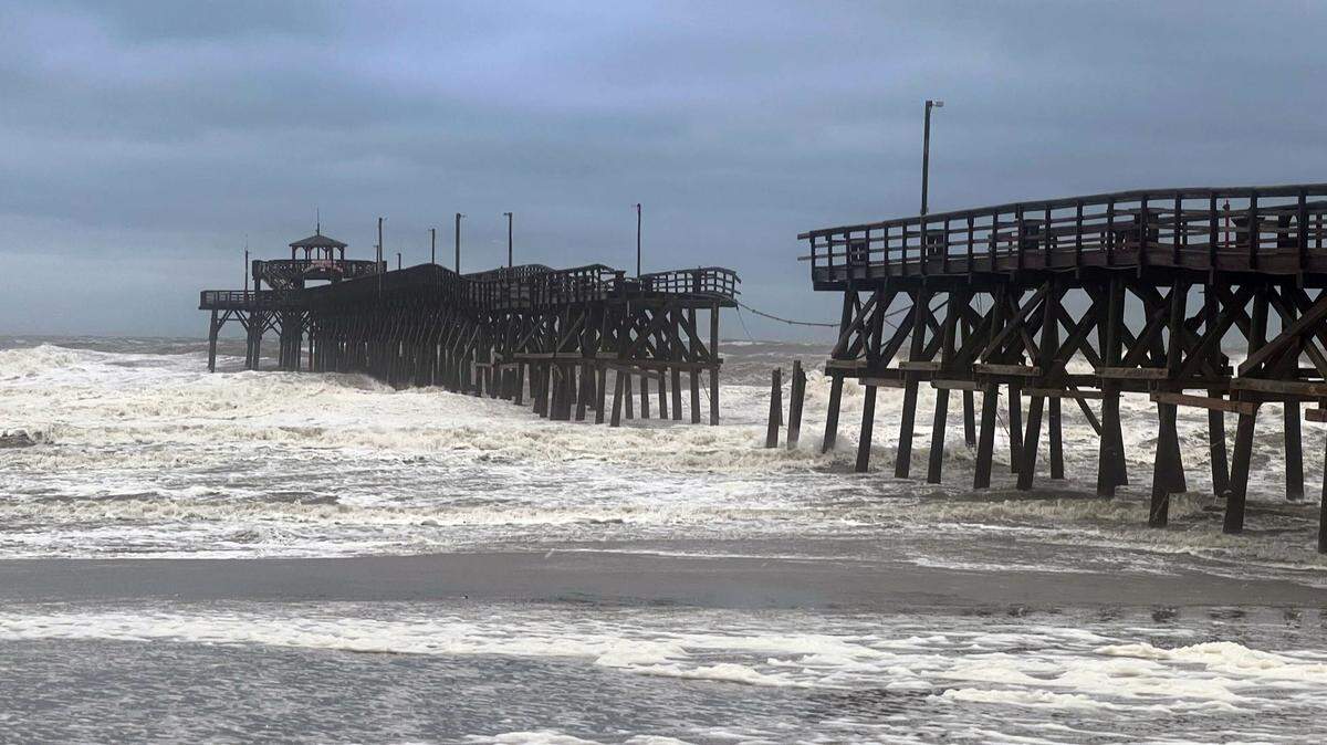 Hurricane Ian ripped the Cherry Grove Pier in half. The North Myrtle Beach pier had survived several other storms, but Ian’s storm surge and winds have left half the pier standing out in the ocean alone.