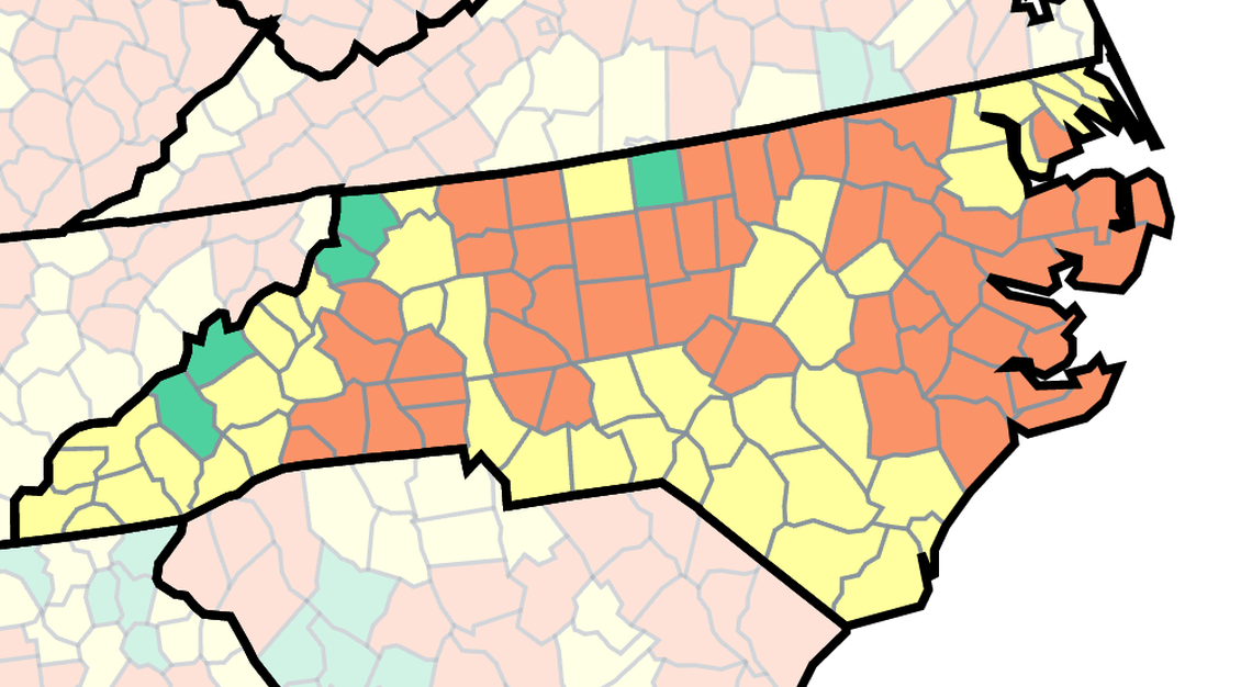 50 counties are now considered high-risk, according to the CDC’s metrics. 
