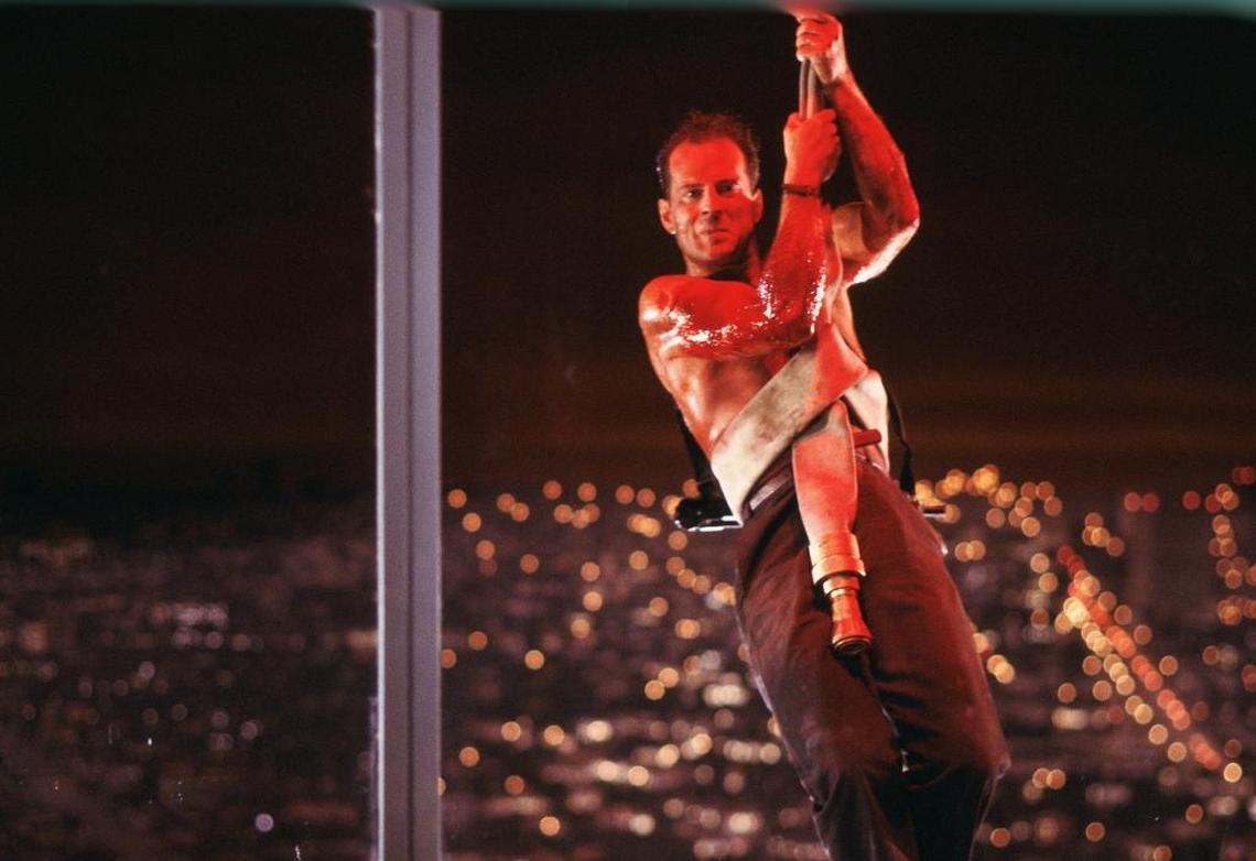 Bruce Willis in a scene from “Die Hard.”
