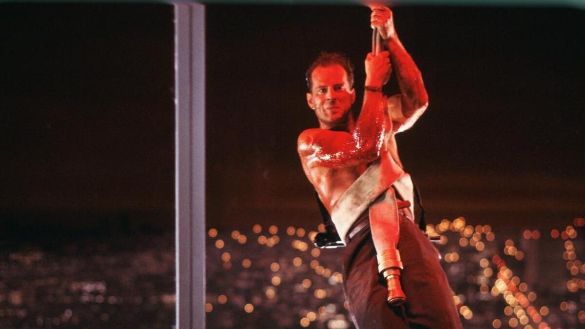 Bruce Willis in a scene from “Die Hard.”