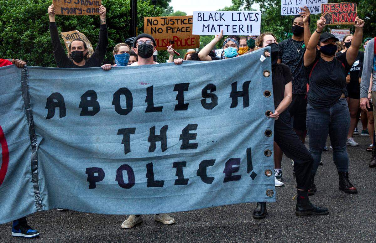 Protesters gather outside the home of Raleigh Mayor Mary-Ann Baldwin calling for her to resign, on the 11th day of protests ignited by the death of George Floyd under the knee of a Minneapolis police officer and since evolved address a wide range of issues in the Black Lives Matter movement, resulting in reforms adopted by the Raleigh Police Department and a task force formed by Gov. Roy Cooper, on Wednesday, Jun. 10, 2020, in Raleigh, N.C.