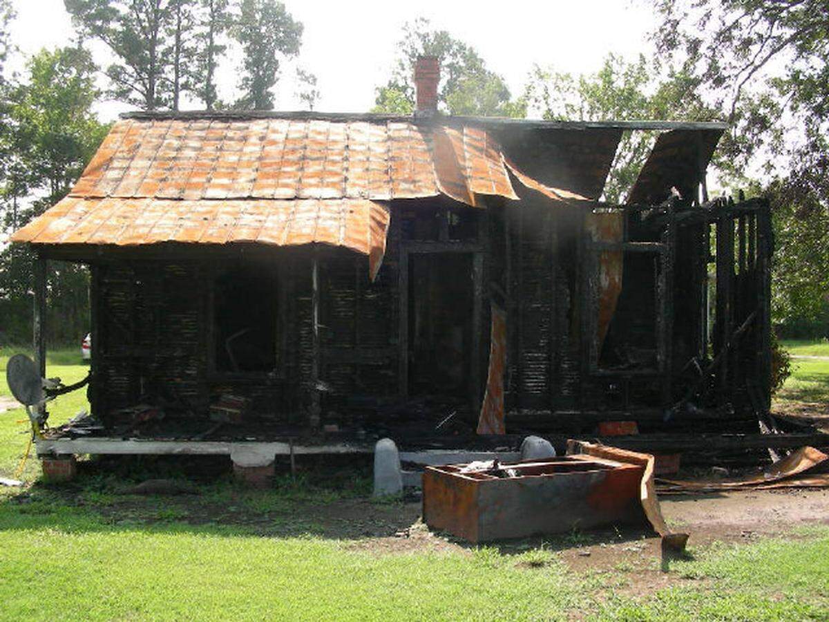 The Moses family house outside Rich Square where Daniel Moses was last seen on June 16, 2011, the day it burned.