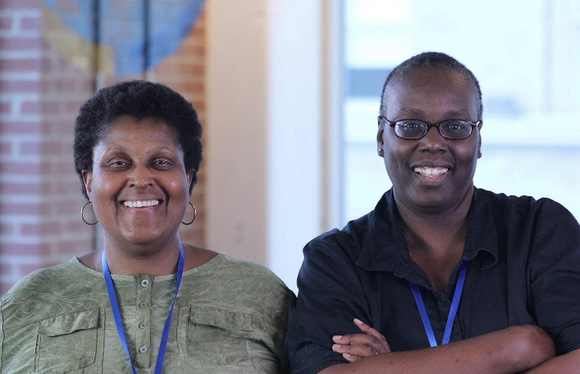 Sonja Ebron, left, and Debra Slone co-founded Courtroom5 together to help more people tackle the complexities of the court house.