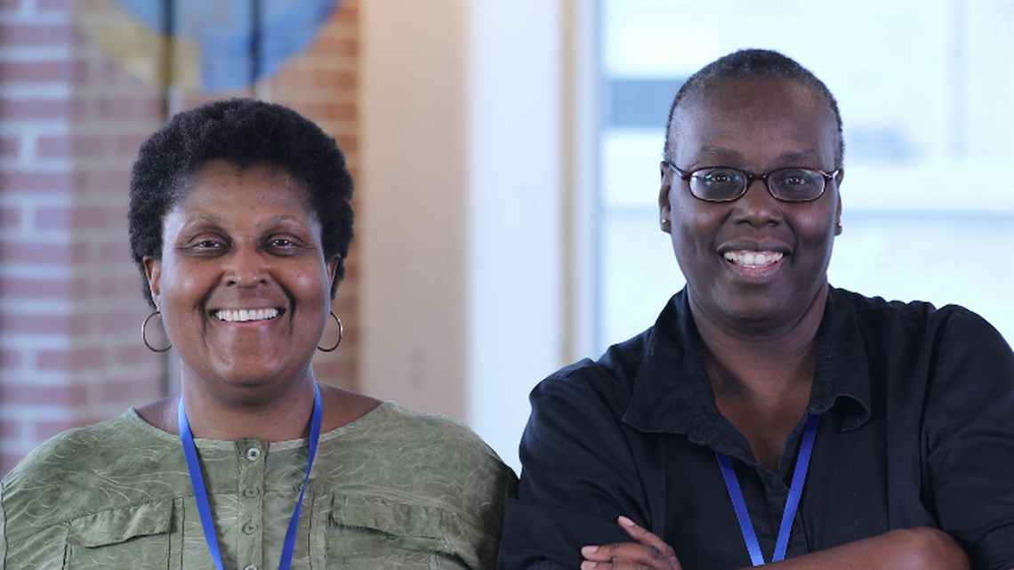 Sonja Ebron, left, and Debra Slone co-founded Courtroom5 together to help more people tackle the complexities of the court house.