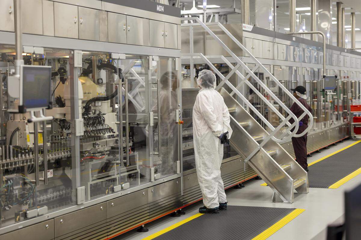 Eli Lilly assembles and packages GLP-1s on a robotic assembly line at its packaging facility in Durham, N.C. on Thursday, July 31, 2025. 
