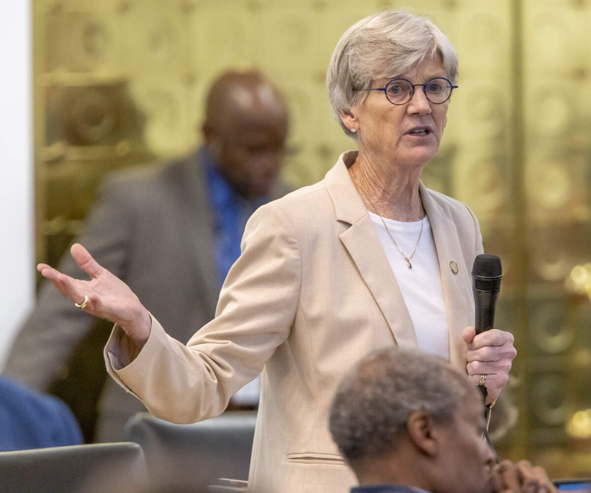 Rep. Marcia Morey speaks against HB 307, “Iryna’s law”, to address bonds and judicial reforms following the murder of Iryna Zarutska in Charlotte, during debate on Tuesday September 23, 2025 at the NC General Assembly in Raleigh, N.C. 