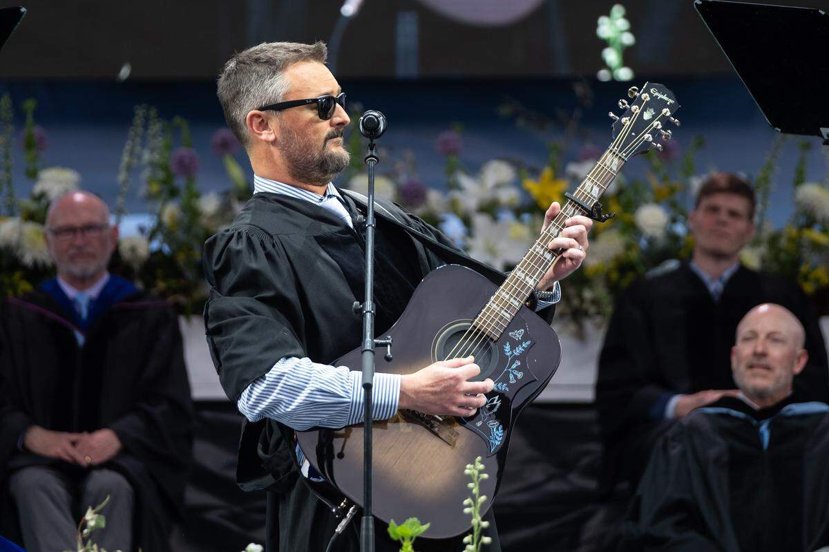 Country music superstar Eric Church, a native of Granite Falls, North Carolina, delivered the commencement address to the 2026 graduates of the University of North Carolina at Chapel Hill at the annual Spring Commencement on May 9, 2026, at Kenan Memorial Stadium.
