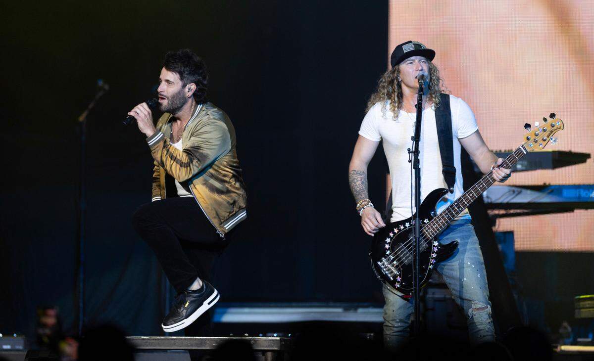 Parmalee opens for Kane Brown on the “In The Air Tour” to Raleigh, N.C.’s PNC Arena, Friday night, June 7, 2024.