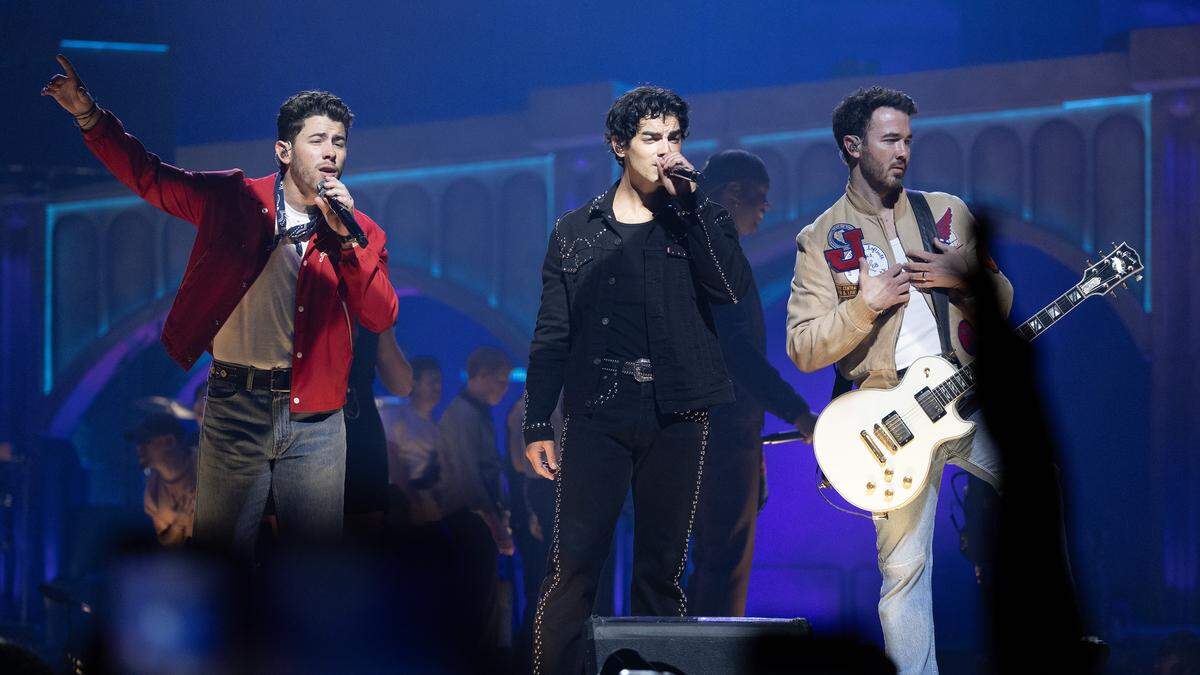The Jonas Brothers bring their “Jonas 20: Greetings From Your Hometown Tour” to Raleigh, N.C.’s Lenovo Center, Wednesday night, Oct. 29, 2025.