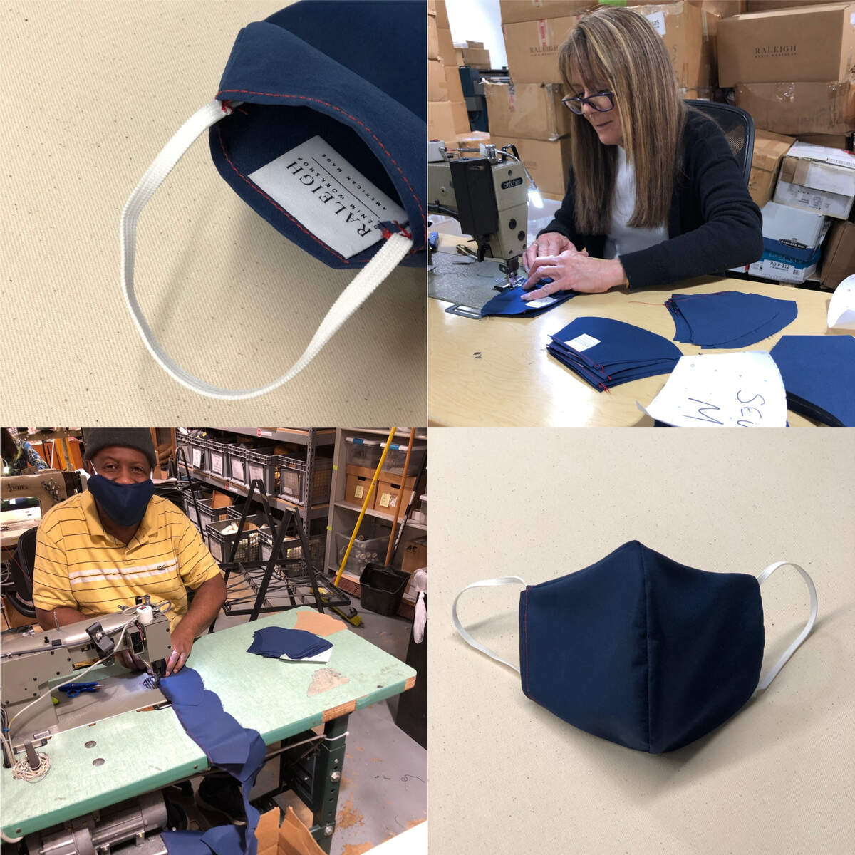 RALEIGH Denim + Workshop are making masks that are washable up to 75 washes. They can be purchased online at $20 each. For every mask purchased, two will be donated to health and grocery workers.