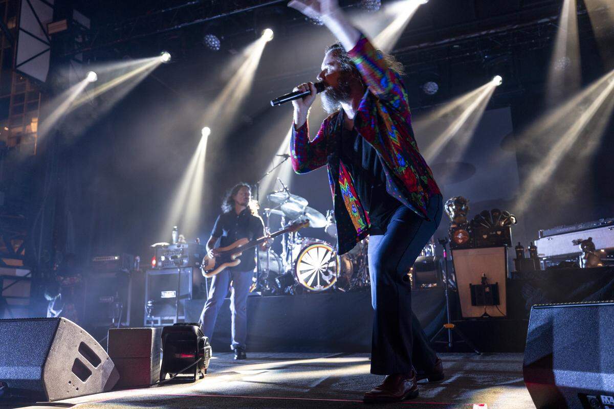 My Morning Jacket performs at City Plaza during Day 2 of the 15th annual Hopscotch Music Festival in downtown Raleigh on Friday, Sept. 5, 2025.
