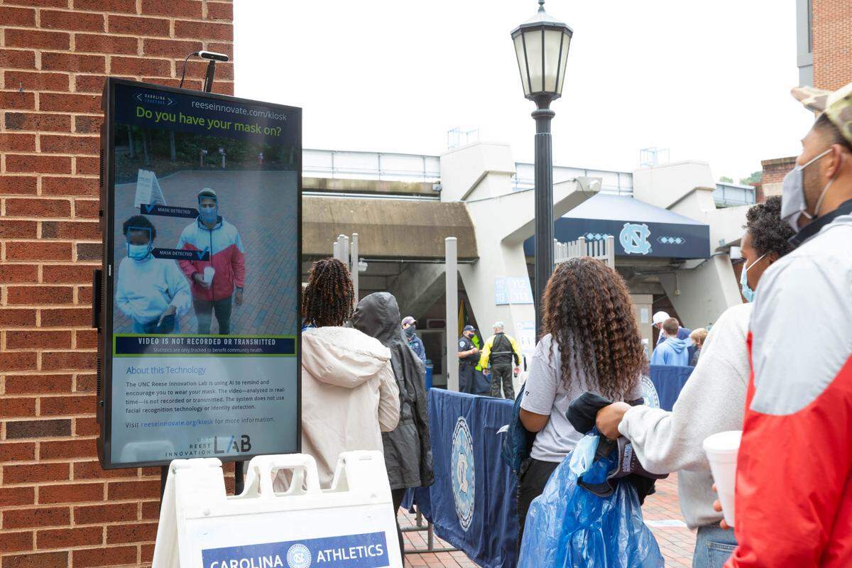 New Health Greeter Kiosks created by the Reese Innovation Lab at UNC-Chapel Hill. The kiosks were created in partnerships with Lenovo.