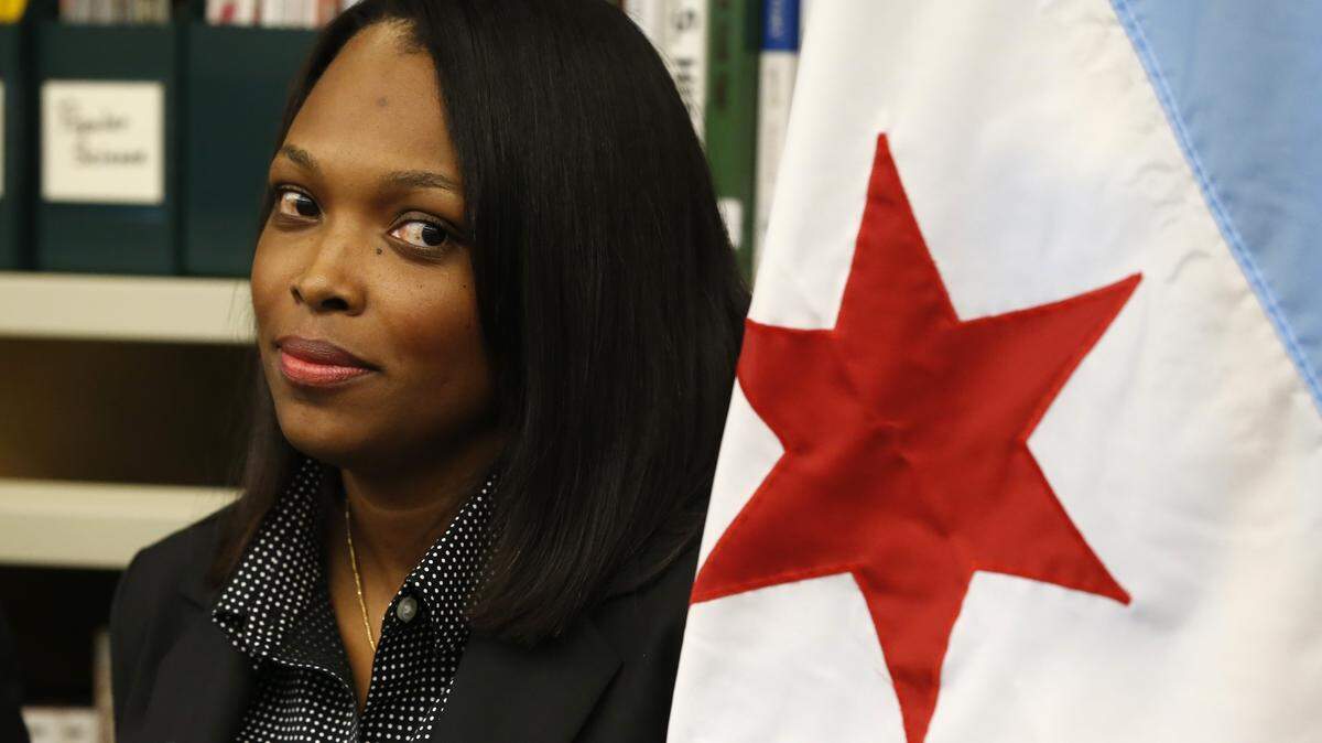 In this July 16, 2015, file photo, Janice Jackson, chief executive officer for Chicago Public Schools, appears at a news conference in Chicago.