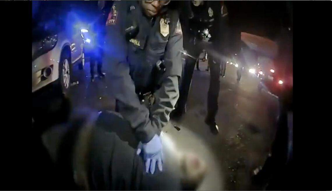 A Raleigh police officer administers CPR to Darryl Williams after officers shocked him with a Taser multiple times on Jan. 17, 2023.
