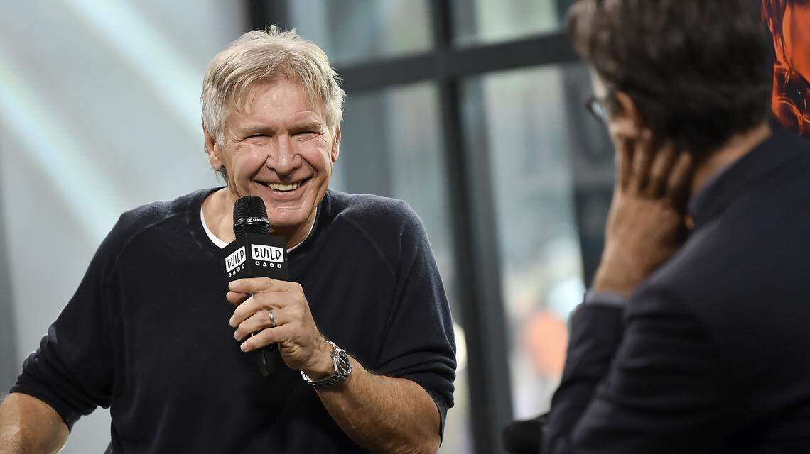 Actor Harrison Ford participates in the BUILD Speaker Series to discuss the film “Blade Runner 2049” at AOL Studios on Wednesday, Sept. 27, 2017, in New York. (Photo by Evan Agostini/Invision/AP)