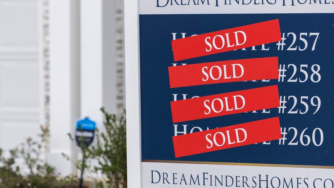 A sign in the Barrington subdivision, outside Zebulon.