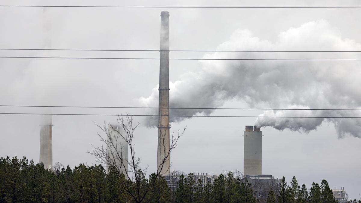 Steam billows from Duke Energy’s Roxboro plant, Thursday, Feb. 26, 2026.