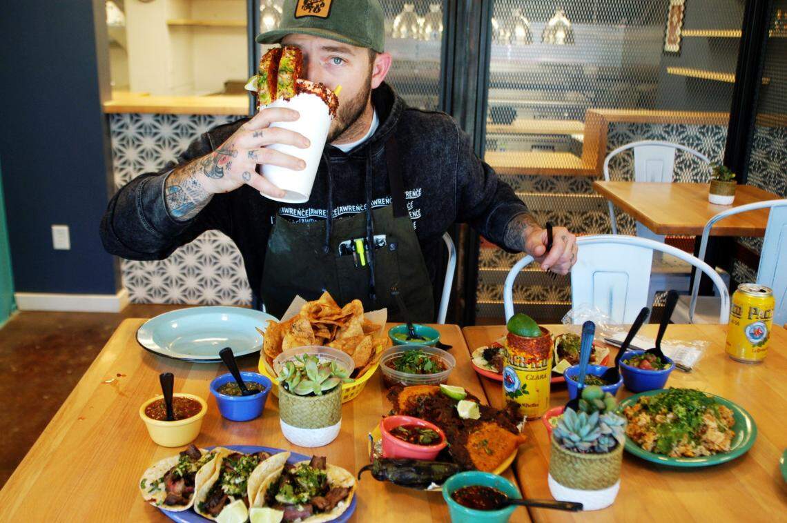 Chef and pitmaster Jake Wood will open his second restaurant in Boxyard RTP, Leroy’s Taco Shop, built around a wildly popular birria taco.