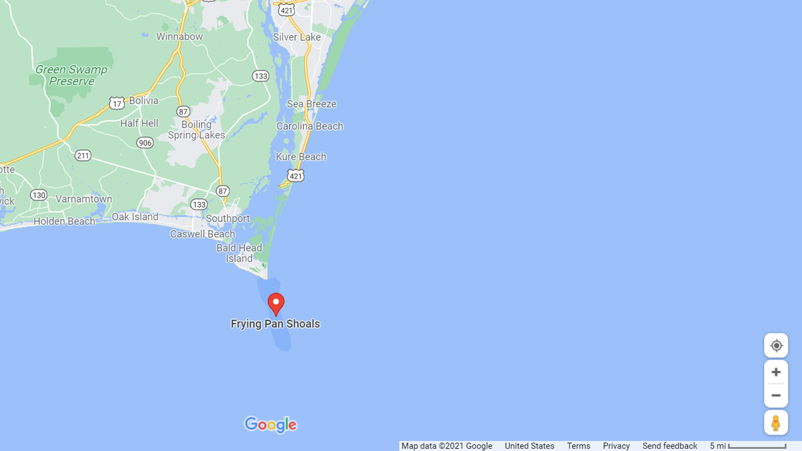 The Coast Guard is searching for a missing boater who never showed up to meet his friend a few miles from Frying Pan Tower off the coast of North Carolina on Saturday, Nov. 27.