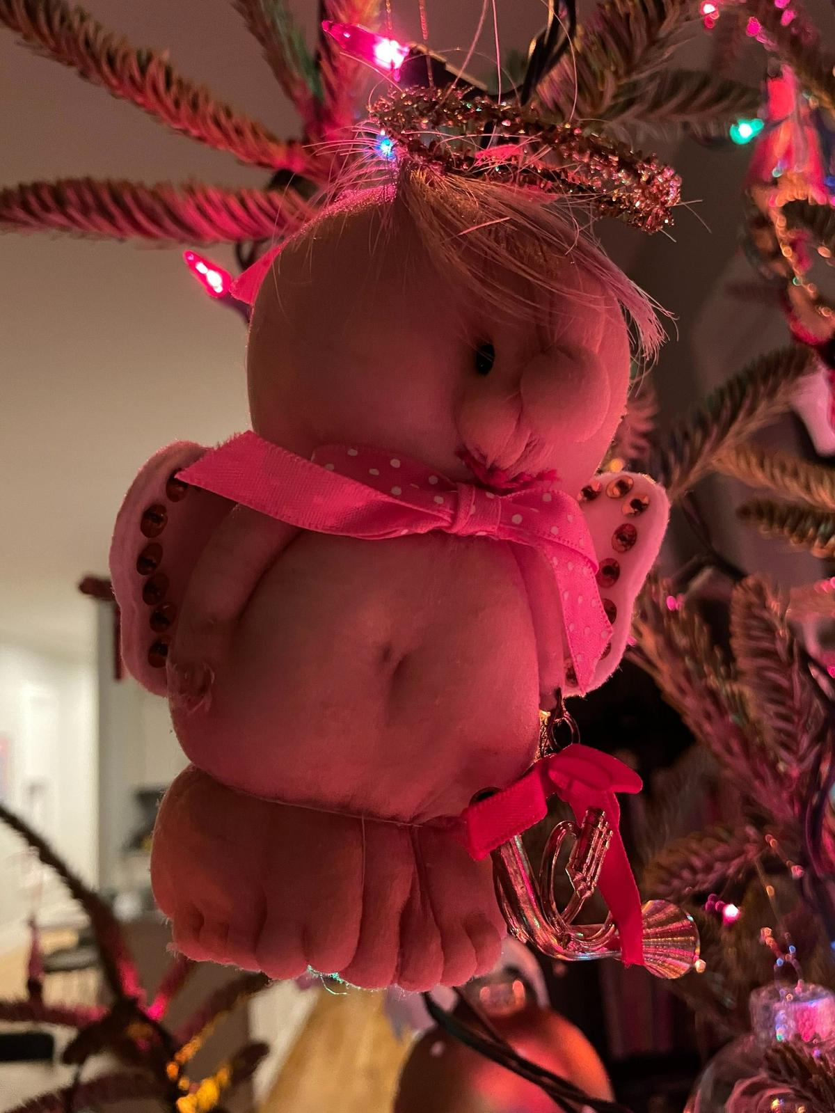 Monica Riese’s angel ornament.