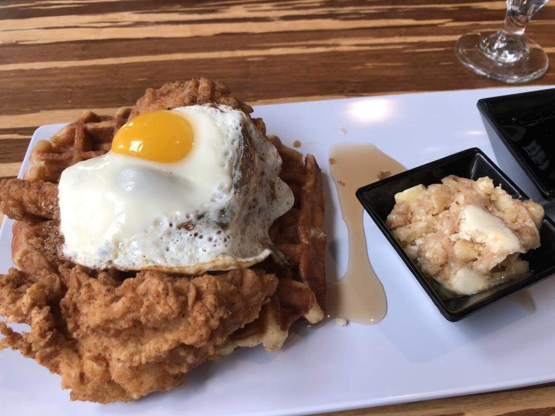 Chicken and waffles was one thing you could order from Growler USA in downtown Raleigh.