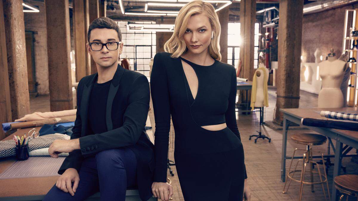 Christian Siriano, left, and Karlie Kloss of “Project Runway” on Bravo.