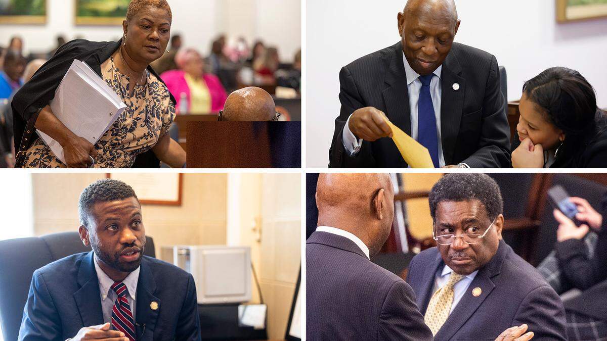 North Carolina Democrats (clockwise from top left): Rep. Carla Cunningham of Mecklenburg County, Rep. Shelly Willingham of Edgecombe County, Rep. Garland Pierce of Scotland County and Rep. Cecil Brockman of Guilford County.