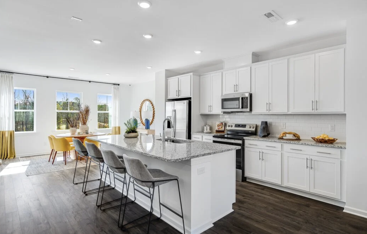 A view of the kitchen at Buffalo Townes, which is slated to open at 1316 West Garner Road in early 2026.