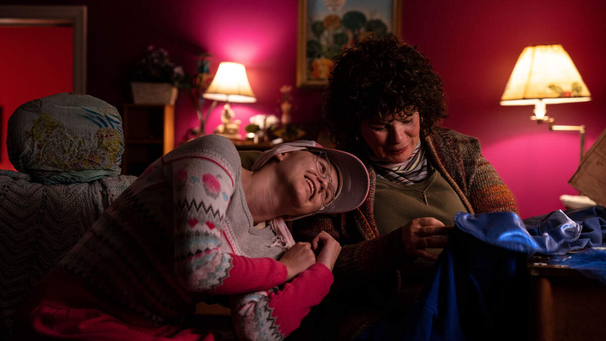 Emily Skeggs, left, and Marcia Gay Harden star in “Love You to Death” on Lifetime.