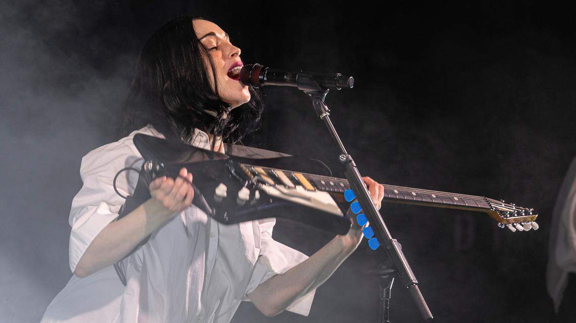 St. Vincent performs on the final night of the 2024 Hopscotch Music Festival in Raleigh, N.C., Saturday, Sept. 7, 2024.