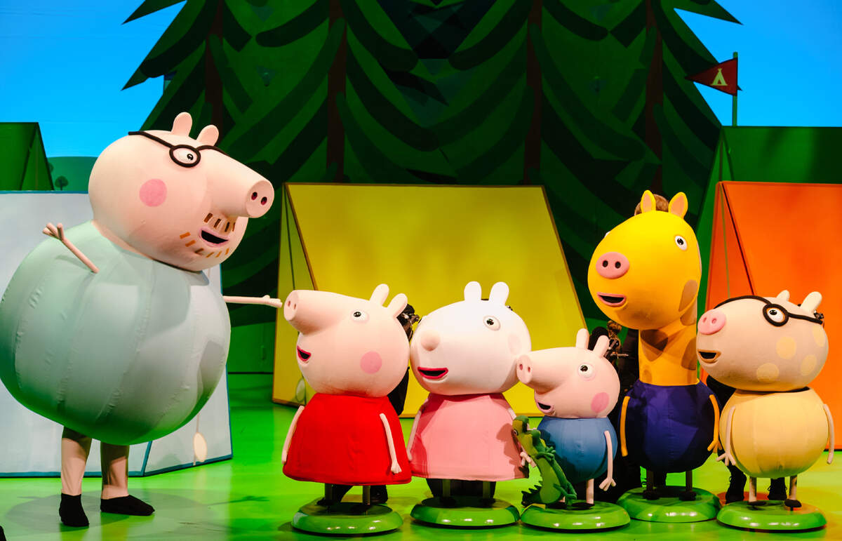 Peppa Pig Live! comes to the Durham Performing Arts Center Sept. 15. The new “Peppa Pig’s Adventure” features life-size puppets and costume characters. Peppa Pig’s adventure takes her on a camping trip into the woods with George and her school friends Pedro Pony, Suzy Sheep and Gerald Giraffe.