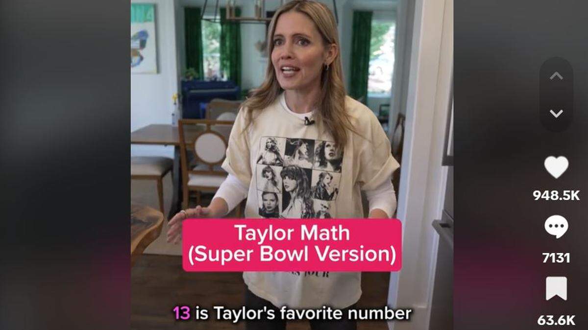 In a TikTok video, Kim Holderness and her husband Penn Holderness of Raleigh explore the magic of the number 13 as it relates to the chances that Taylor Swift will attend the Super Bowl in Las Vegas on Sunday, Feb. 11.